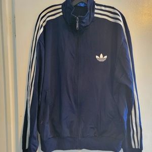 navy  blue Adidas track jacket